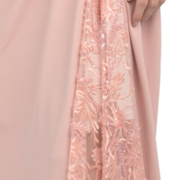 TADASHI SHOJI Pilat Draped Bead Embroidered Gown - Picture 3 of 3